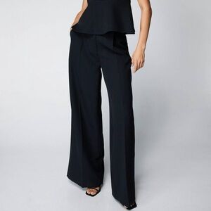 Nasty Gal Classic Black Wide Leg Pants